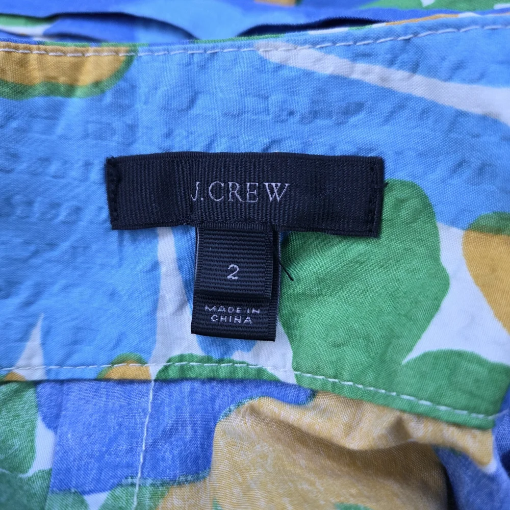 J. Crew 100% Cotton Morning Floral Tie Waist Skirt‎ Size 2